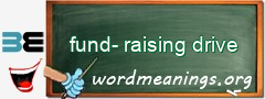 WordMeaning blackboard for fund-raising drive